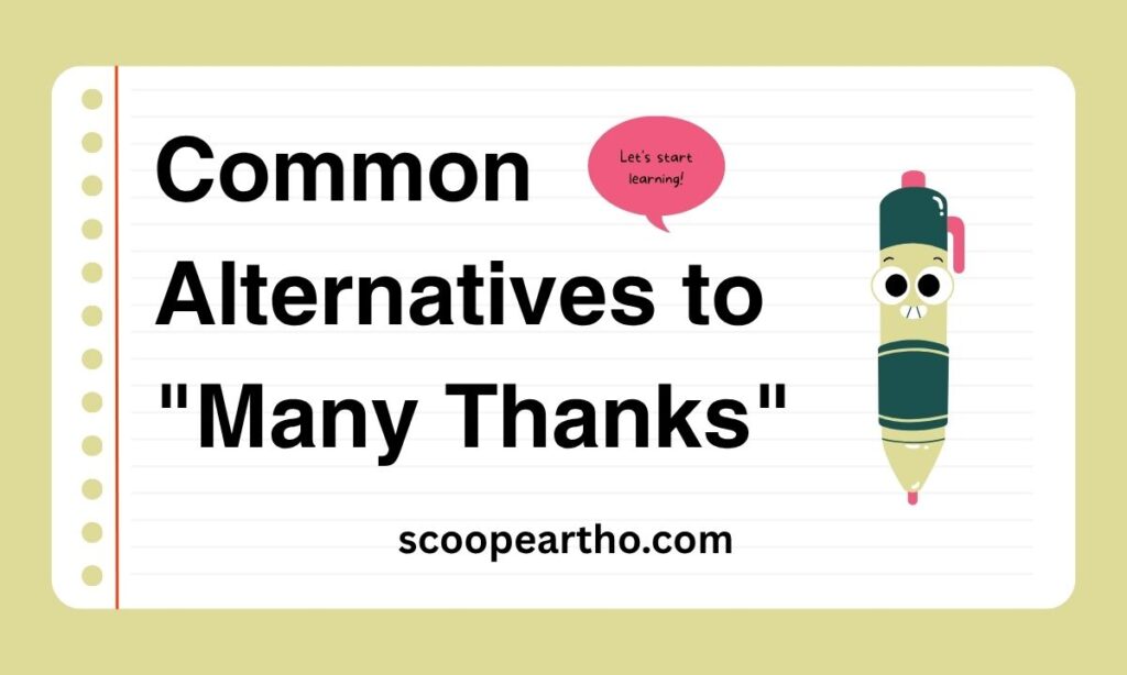 Common Alternatives to Many Thanks