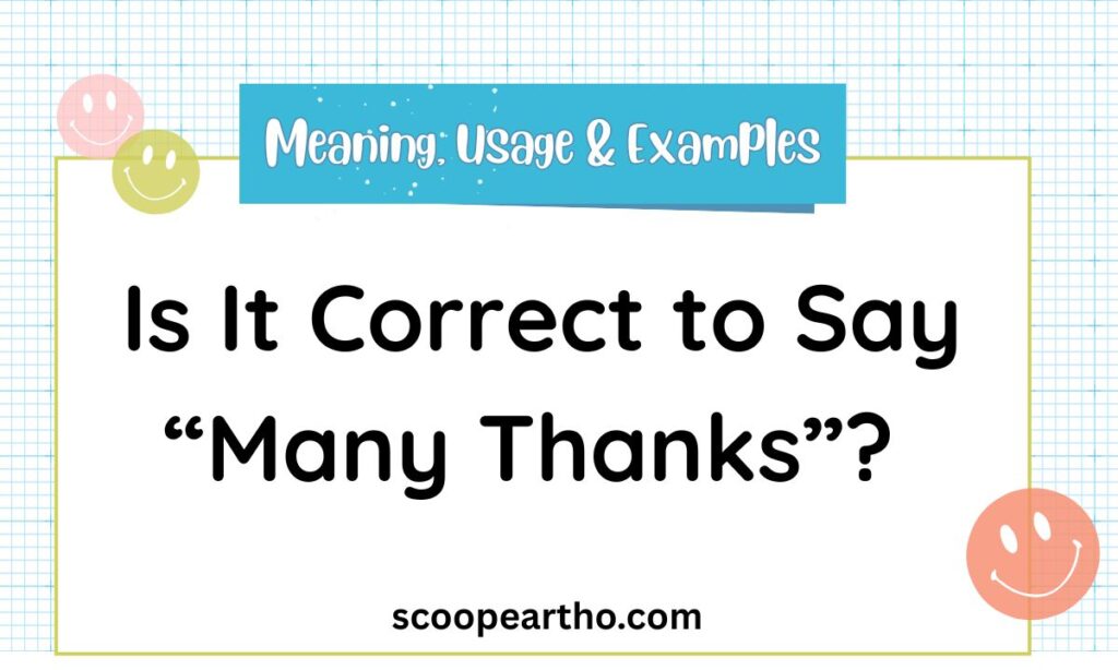 Is It Correct to Say “Many Thanks”