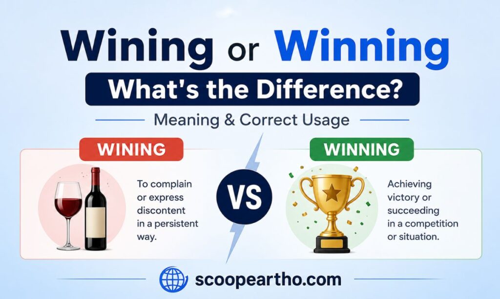Wining or Winning What's the Difference Meaning & Correct Usage