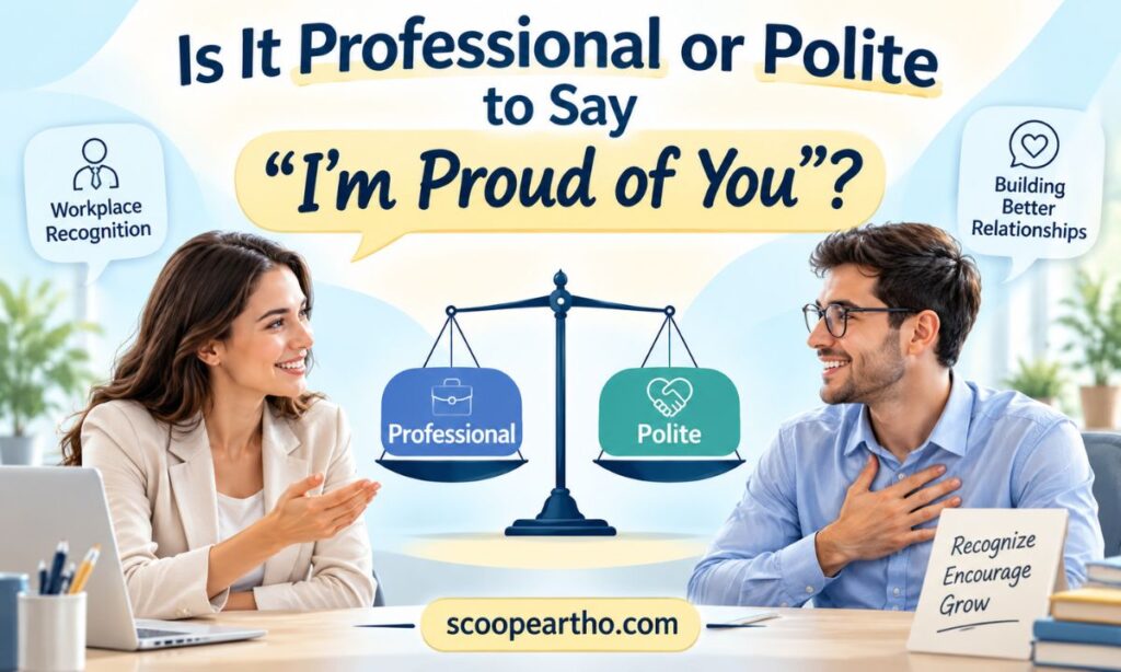 Is It Professional or Polite to Say "I'm Proud of You"?