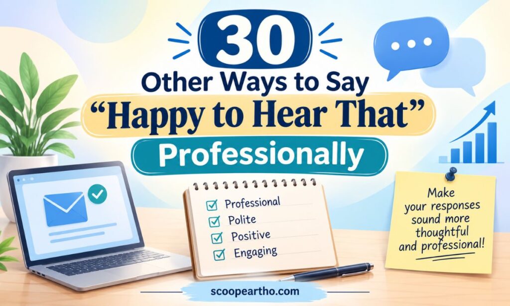 30 Other Ways to Say "Happy to Hear That" Professionally