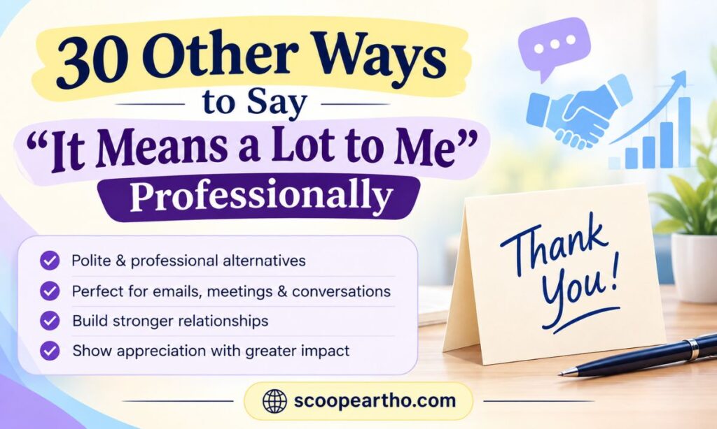 30 Other Ways to Say It Means a Lot to Me Professionally