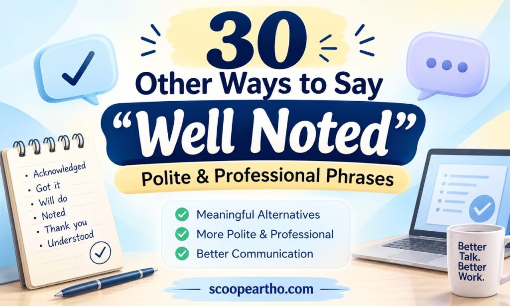 30 Other Ways to Say Well Noted Polite & Professional Phrases
