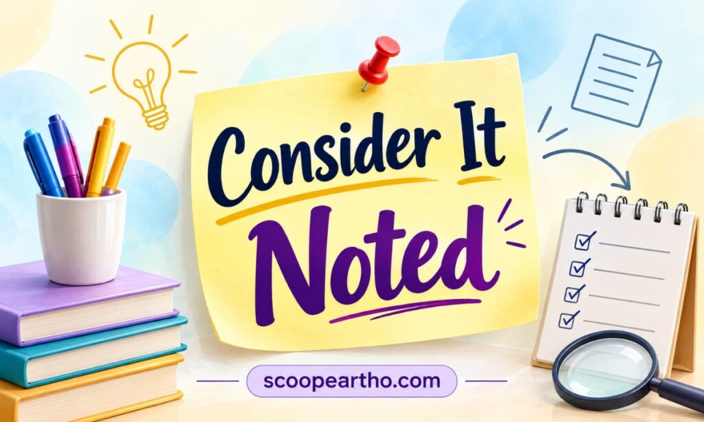 Consider It Noted