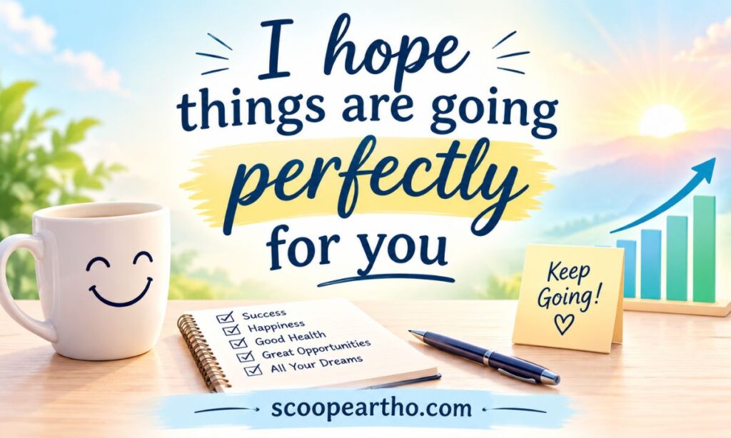  I hope things are going perfectly for you