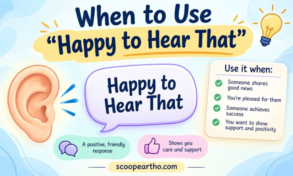 When to Use "Happy to Hear That"