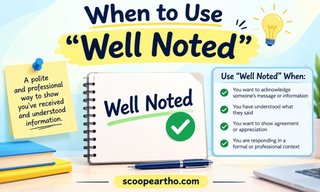 When to Use Well Noted